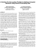 Cover page: A Solution For the Location Problem in Arbitrary Computer Networks Using Generic Dominating Sets