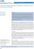 Cover page: Looking beyond the gunsight: A potential bailout technique for arterial and venous recanalization