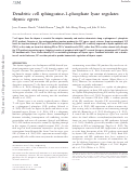 Cover page: Dendritic cell sphingosine-1-phosphate lyase regulates thymic egress.