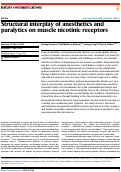 Cover page: Structural interplay of anesthetics and paralytics on muscle nicotinic receptors.