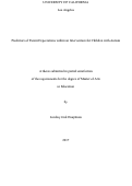 Cover page: Predictors of Parent Expectations within an Intervention for Children with Autism