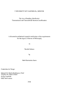 Cover page: The Act of Reading John Rechy: Transnational Intertexts and Readers