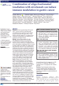 Cover page of Combination of oligo-fractionated irradiation with nivolumab can induce immune modulation in gastric cancer.