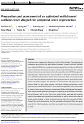 Cover page: Preparation and assessment of an optimized multichannel acellular nerve allograft for peripheral nerve regeneration.