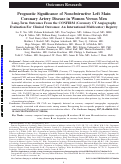 Cover page: Prognostic Significance of Nonobstructive Left Main Coronary Artery Disease in Women Versus Men