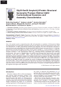 Cover page: Gly25-Ser26 Amyloid β-Protein Structural Isomorphs Produce Distinct Aβ42 Conformational Dynamics and Assembly Characteristics