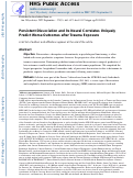 Cover page: Persistent Dissociation and Its Neural Correlates in Predicting Outcomes After Trauma Exposure.