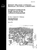 Cover page: An Empirical Correlation for the Outside Convective Air Film Coefficient for Horizontal Roofs