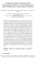 Cover page: Evaluation of Directive-Based GPU Programming Models on a Block Eigensolver with Consideration of Large Sparse Matrices