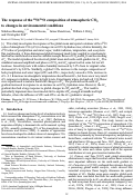 Cover page: The response of the
              <sup>18</sup>
              O/
              <sup>16</sup>
              O composition of atmospheric CO
              <sub>2</sub>
              to changes in environmental conditions