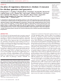 Cover page: An atlas of regulatory elements in chicken: A resource for chicken genetics and genomics