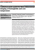 Cover page: A photoacoustic patch for three-dimensional imaging of hemoglobin and core temperature