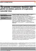 Cover page of The genomic evolutionary dynamics and global circulation patterns of respiratory syncytial virus.