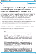 Cover page: A Circulating Tumor Cell-RNA Assay for Assessment of Androgen Receptor Signaling Inhibitor Sensitivity in Metastatic Castration-Resistant Prostate Cancer