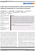 Cover page: A pilot study of the performance of captive‐reared delta smelt Hypomesus transpacificus in a semi‐natural environment