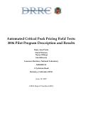 Cover page: Automated Critical Peak Pricing Field Tests: 2006 Pilot Program Description and 
Results