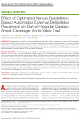 Cover page: Effect of Optimized Versus Guidelines-Based Automated External Defibrillator Placement on Out-of-Hospital Cardiac Arrest Coverage: An In Silico Trial.