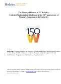 Cover page: Table of Contents: The History of Women at UC Berkeley: Collected Studies Initiated in Honor of the 150th Anniversary of Women's Admission to the University