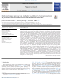 Cover page: Multi-technique approach to study the stability of silver nanoparticles at predicted environmental concentrations in wastewater