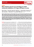 Cover page: Ras-mutant cancers are sensitive to small molecule inhibition of V-type ATPases in mice