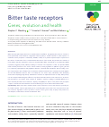 Cover page: Bitter taste receptors