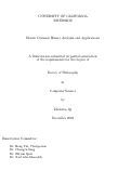 Cover page: Elastic Dynamic Binary Analysis and Applications