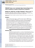 Cover page: TMEM16F Forms a Ca2+-Activated Cation Channel Required for Lipid Scrambling in Platelets during Blood Coagulation