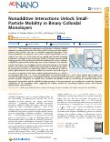 Cover page: Nonadditive Interactions Unlock Small-Particle Mobility in Binary Colloidal Monolayers