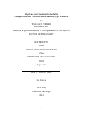 Cover page: Algebraic and Boolean Methods for Computation and Certification of Ramsey-type Numbers