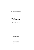 Cover page: Tristesse