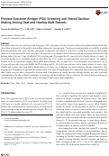 Cover page: Prostate-Specimen Antigen (PSA) Screening and Shared Decision Making Among Deaf and Hearing Male Patients.