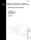 Cover page: Plasma-Based Accelerator Structures