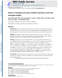 Cover page: History of Marijuana Use Does Not Affect Outcomes on the Liver Transplant Waitlist