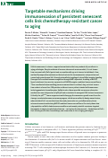 Cover page: Targetable mechanisms driving immunoevasion of persistent senescent cells link chemotherapy-resistant cancer to aging