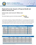 Cover page: Regional Economic Impacts of Proposed Health and Human Services Cuts
