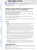 Cover page: COVID‐19 vaccination willingness and uptake among rural Black/African American, Latino, and White adults