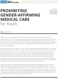 Cover page: Prohibiting Gender-Affirming Medical Care for Youth