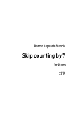 Cover page: Skip counting by 7