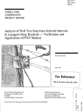 Cover page: Analysis of Well Test Data from Selected Intervals in Leuggern Deep Borehole - Verification and Application of PTST Method