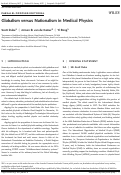 Cover page: Globalism versus Nationalism in Medical Physics