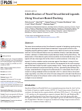 Cover page: Identification of Novel Smoothened Ligands Using Structure-Based Docking