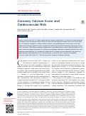 Cover page: Coronary Calcium Score and Cardiovascular Risk