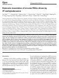 Cover page: Extensive translation of circular RNAs driven by N6-methyladenosine