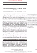 Cover page: Nutritional Management of Chronic Kidney Disease