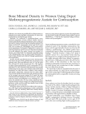 Cover page: Bone mineral density in women using depot medroxyprogesterone acetate for contraception
