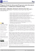 Cover page: Prognostic Model for Intracranial Progression after Stereotactic Radiosurgery: A Multicenter Validation Study