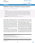 Cover page: Reflecting on Equity in Perinatal Care During a Pandemic.