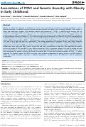 Cover page: Associations of PON1 and Genetic Ancestry with Obesity in Early Childhood