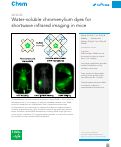 Cover page: Water-soluble chromenylium dyes for shortwave infrared imaging in mice