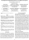 Cover page: Psychological and computational perspectives on recognition of moving faces